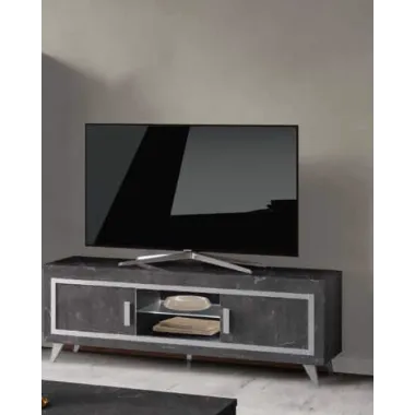 SILVER Włoska Szafka RTV z LED 207 x 54 x 45cm