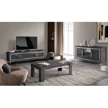 SILVER Włoska Szafka RTV z LED 160 x 54 x 45cm