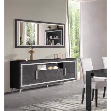 SILVER Włoskie lustro ścienne 180 x 82 x 2cm
