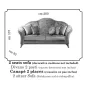 MELODIA Włoska sofa 2 osobowa 200 x 107 x 93cm / ArredoClassic MELODIA Włoska sofa 2 osobowa 200 x 107 x 93cm / ArredoClassic