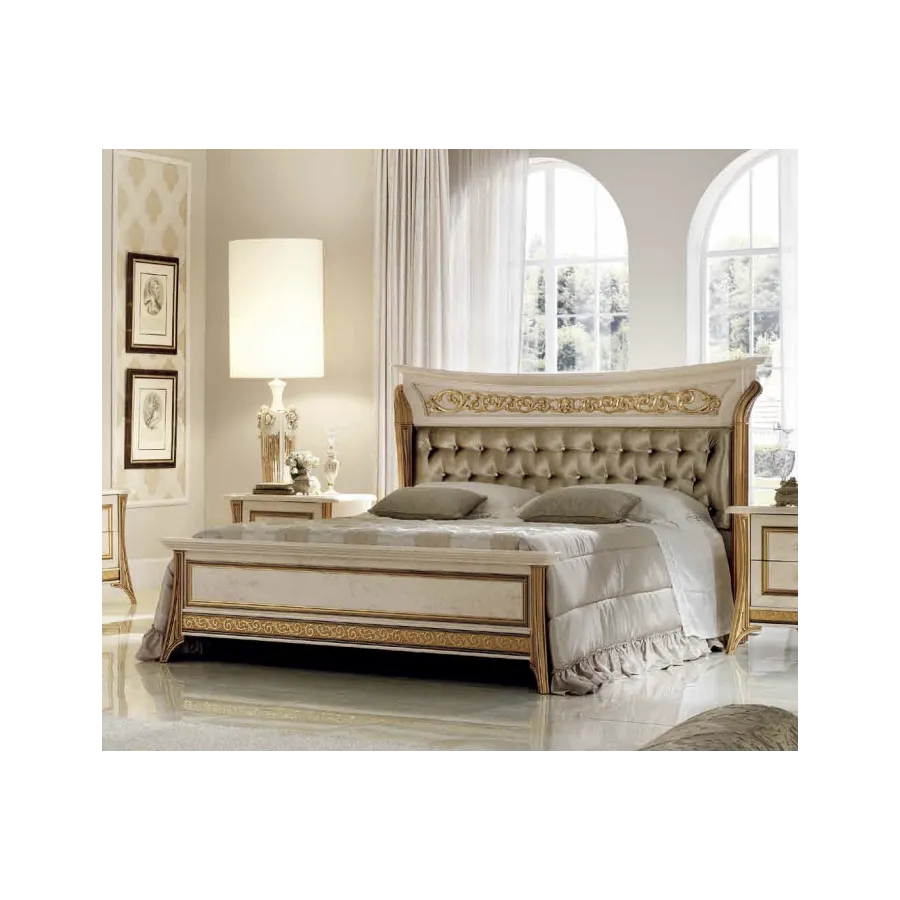 MELODIA Włoskie Łóżko tapicerowane King Size 238 x 133 x 235cm / ArredoClassic MELODIA Włoskie Łóżko tapicerowane King Size 238 x 133 x 235cm / ArredoClassic