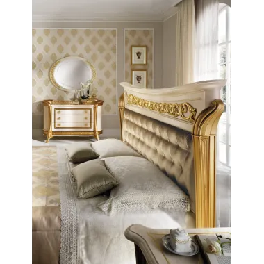 MELODIA Włoskie Łóżko tapicerowane King Size 238 x 133 x 235cm / ArredoClassic