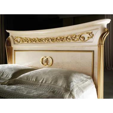 MELODIA Włoskie Łóżko tapicerowane King Size 238 x 133 x 235cm / ArredoClassic