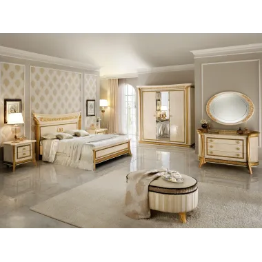 MELODIA Włoskie Łóżko tapicerowane Queen Size 200 x 133 x 221/235 / ArredoClassic