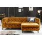 Invicta Chesterfield Sofa 3-osobowa MODERN BAROCK musztardowo żółty aksamit 235cm / 44392