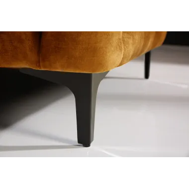 Invicta Chesterfield Sofa 3-osobowa MODERN BAROCK musztardowo żółty aksamit 240cm / 44392