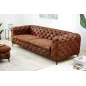 Invicta Chesterfield Sofa 3-osobowa MODERN BAROCK antyczny brąz mikrofibra 240cm / 44396 Invicta Chesterfield Sofa 3-osobowa MODERN BAROCK antyczny brąz mikrofibra 240cm / 44396