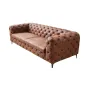 Invicta Chesterfield Sofa 3-osobowa MODERN BAROCK antyczny brąz mikrofibra 240cm / 44396 Invicta Chesterfield Sofa 3-osobowa MODERN BAROCK antyczny brąz mikrofibra 240cm / 44396