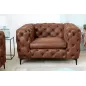 Invicta Fotel nowoczesny MODERN BAROCK antyczny brąz mikrofibra 120cm / 44399