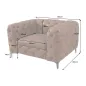 Invicta Fotel nowoczesny MODERN BAROCK antyczny brąz mikrofibra 120cm / 44399