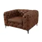 Invicta Fotel nowoczesny MODERN BAROCK antyczny brąz mikrofibra 120cm / 44399