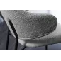 Invicta Krzesło tapicerowane TRACY ALPINE szary bouclé czarne nogi  58cm / 43150