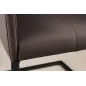 Invicta Krzesło na płozie SAMSON brązowy taupe z podłokietnikiem skóra 58cm / 45175
