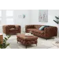 Invicta Pufa MODERN BAROCK mikrofibra antyczny brąz 90cm / 44403
