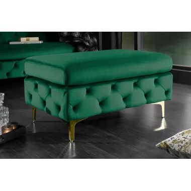 Pufa Modern Barock zielono złota / 39611