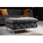 Invicta Pufa MODERN BAROCK ciemnoszary aksamit 92cm / 41135