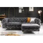 Invicta Pufa MODERN BAROCK ciemnoszary aksamit 92cm / 41135