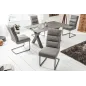 Invicta Krzesło COMFORT tkanina teksturowana szara 45cm / 40461