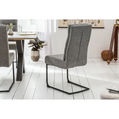 Invicta Krzesło COMFORT tkanina teksturowana szara 45cm / 40461