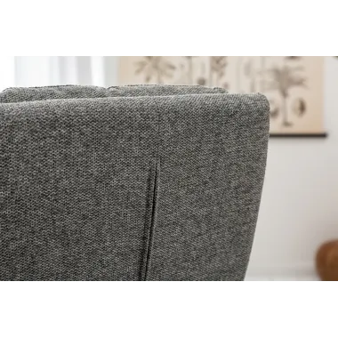 Invicta Krzesło COMFORT tkanina teksturowana szara 45cm / 40461