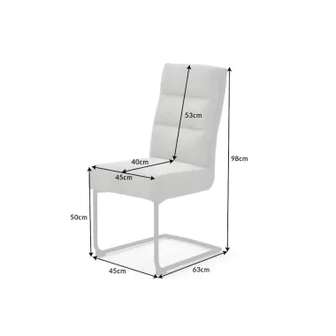 Invicta Krzesło COMFORT tkanina teksturowana szara 45cm / 40461