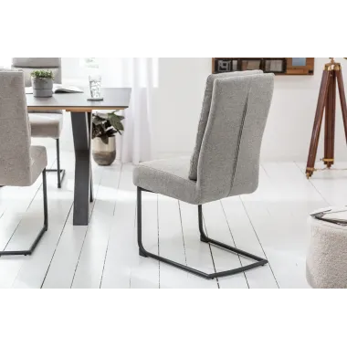 Invicta Krzesło COMFORT tkanina teksturowana jasnoszara 45cm / 40462