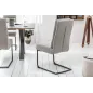 Invicta Krzesło COMFORT tkanina teksturowana jasnoszara 45cm / 40462