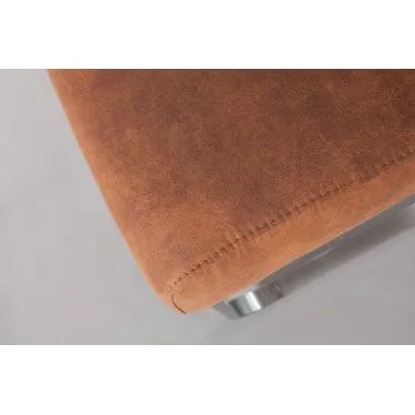 Invicta Krzesło COMFORT na płozie mikrofibra vintage jasnobrązowy 44cm / 36543