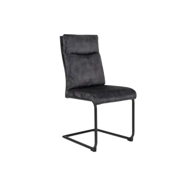 Invicta Krzesło COMFORT na płozie aksamitny szary 45cm / 41168
