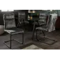 Invicta Krzesło COMFORT na płozie aksamitny ciemnozielony 45cm / 41170