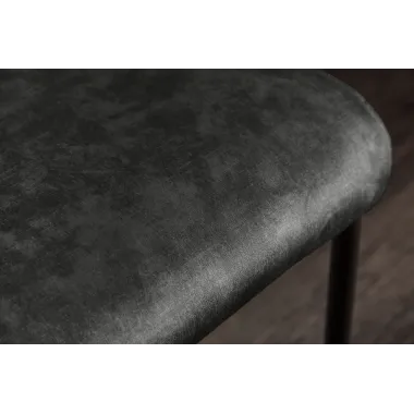 Invicta Krzesło COMFORT na płozie aksamitny ciemnozielony 45cm / 41170