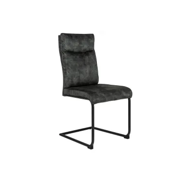 Invicta Krzesło COMFORT na płozie aksamitny ciemnozielony 45cm / 41170
