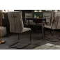 Invicta Krzesło COMFORT na płozie mikrofibra antyczny taupe 45cm / 41172