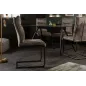 Invicta Krzesło COMFORT na płozie mikrofibra antyczny taupe 45cm / 41172