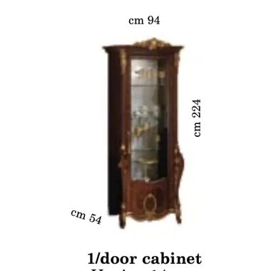 DONATELLO Włoska Witryna 1 drzwiowa 94 x 224 x 54cm / Arredoclassic
