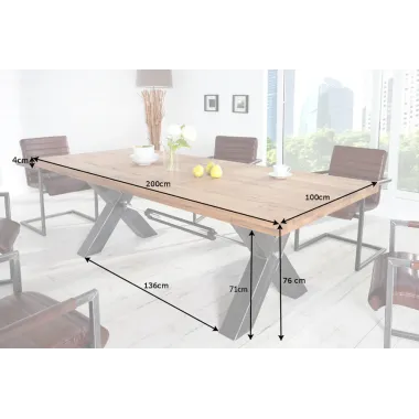 Invicta THOR Stół do jadalni dziki dąb 200cm / 6538460