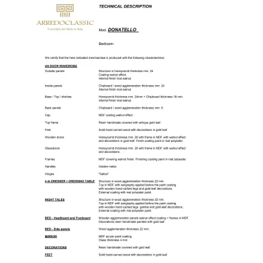 DONATELLO Włoski Zestaw do jadalni 8 elementów / Arredoclassic