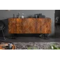 Invicta FLUID Komoda brązowa lite drewno mango 3D 160cm / 40244 Invicta FLUID Komoda brązowa lite drewno mango 3D 160cm / 40244