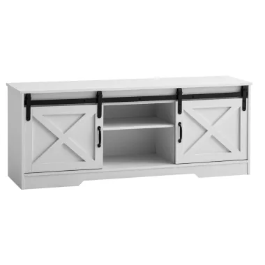 Wohnling Szafka RTV wiejski styl biała 150 x 60 x 40cm / WL6.879