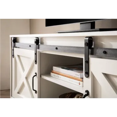 Wohnling Szafka RTV wiejski styl biała 150 x 60 x 40cm / WL6.879