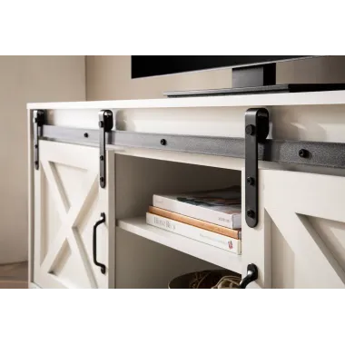 Wohnling Szafka RTV wiejski styl biała 150 x 60 x 40cm / WL6.879