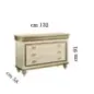 FANTASIA Włoska komoda 3 szufladami 132 x 91 x 58 / Arredoclassic