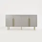 Livin Hill STILIG Komoda jasnoszary MDF złote akcenty 180cm / ST310 Livin Hill STILIG Komoda jasnoszary MDF złote akcenty 180cm / ST310