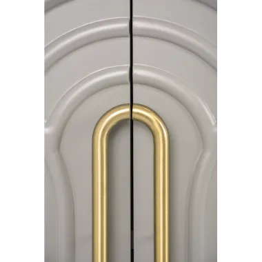 Livin Hill STILIG Komoda jasnoszary MDF złote akcenty 180cm / ST310