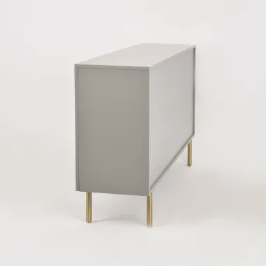 Livin Hill STILIG Komoda jasnoszary MDF złote akcenty 180cm / ST310