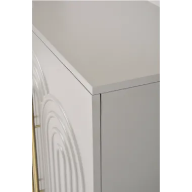 Livin Hill STILIG Komoda jasnoszary MDF złote akcenty 180cm / ST310
