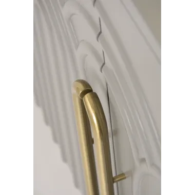 Livin Hill STILIG Komoda jasnoszary MDF złote akcenty 180cm / ST310
