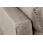 Invicta SIGNUM Kanapa narożna 3-osobowa z pufą prawa aksamit taupe 313 x 110 x 103cm / 44538