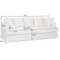 Invicta Sofa HEAVEN 3 osobowa lniana naturalna 210 x 105 x 88cm / 44448