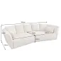 Invicta ROYAL Sofa 4 osobowa szary bouclé 295 x 86 x 145cm / 44542